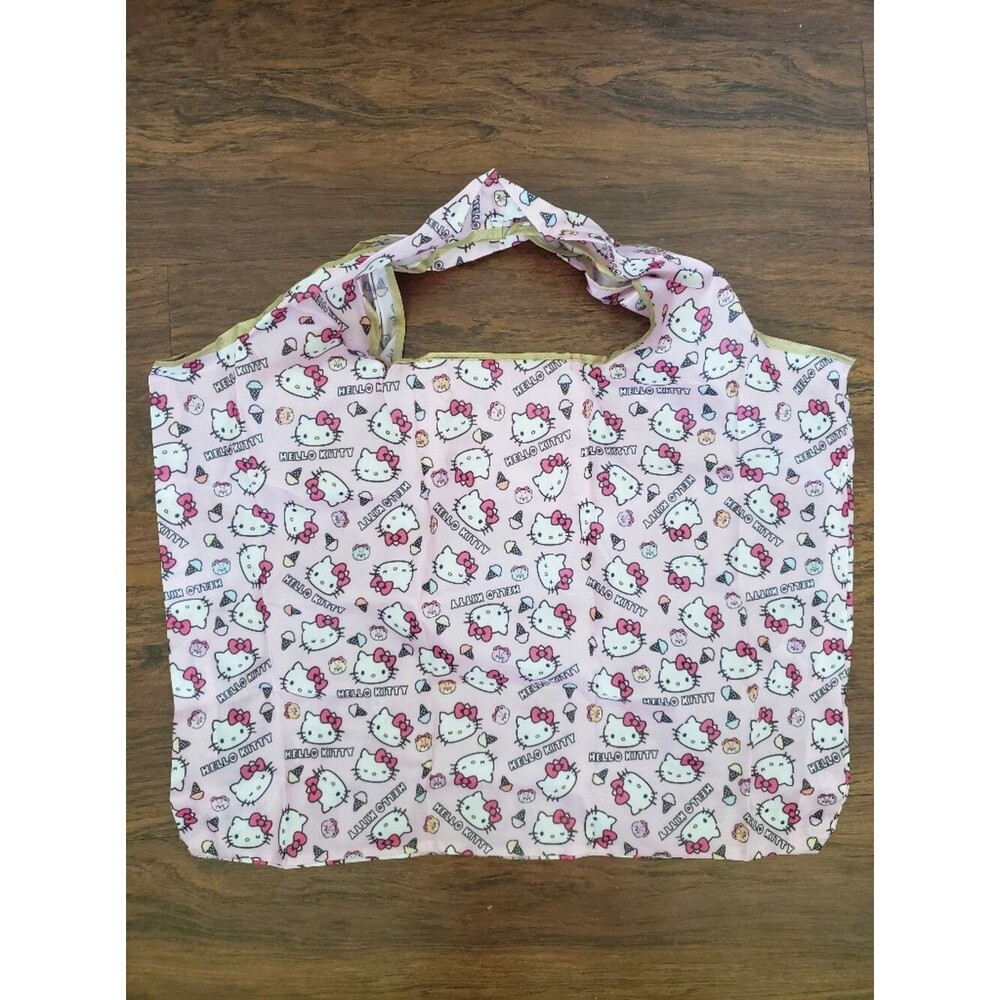 Hello Kitty Chic Kawaii Eco Friendly Trendy Packable Sturdy Reusable Nylon Bag